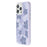 JAUCASE For iPhone 16 Pro Max Magnetic Case Glitter Flower Pattern PU + TPU + PC Phone Back Cover - Purple - 4