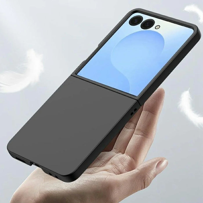 For Samsung Galaxy Z Flip7 5G Case Skin-Touch Texture Hard PC Folding Phone Cover - Black - 3