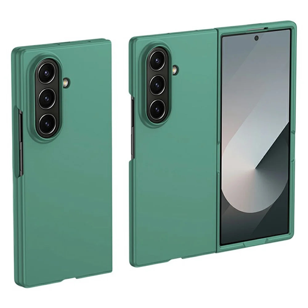 For Samsung Galaxy Z Fold7 5G Case Skin-Touch Texture Hard PC Folding Phone Cover - Dark Green - 1