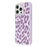 JAUCASE For iPhone 15 Pro Magnetic Case Leopard Print PU + TPU + PC Phone Back Cover - Purple - 3