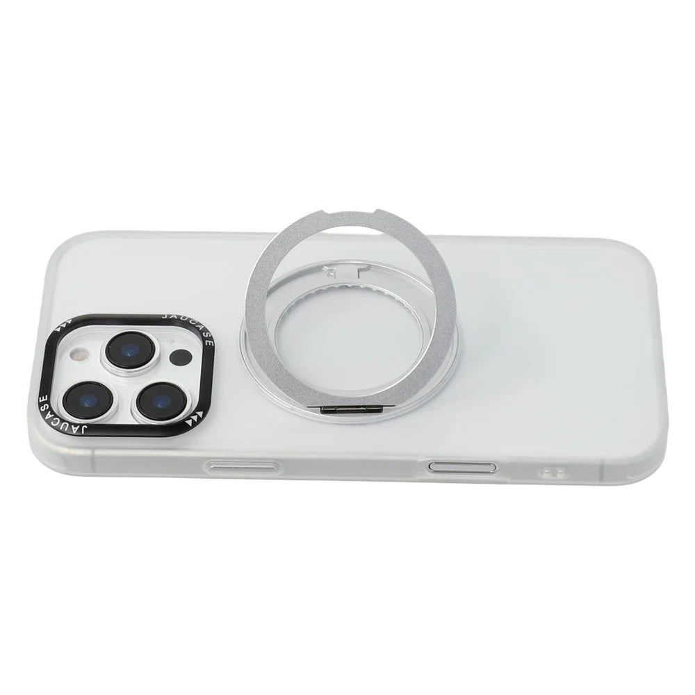 JAUCASE For iPhone 16 Pro Magnetic Case with Kickstand TPU + PC Phone Back Cover - White - 6
