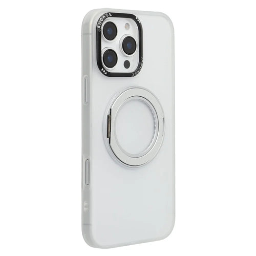 JAUCASE For iPhone 16 Pro Max Magnetic Case with Kickstand TPU + PC Phone Back Cover - White - 1