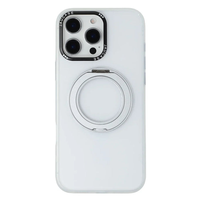 JAUCASE For iPhone 16 Pro Max Magnetic Case with Kickstand TPU + PC Phone Back Cover - White - 3
