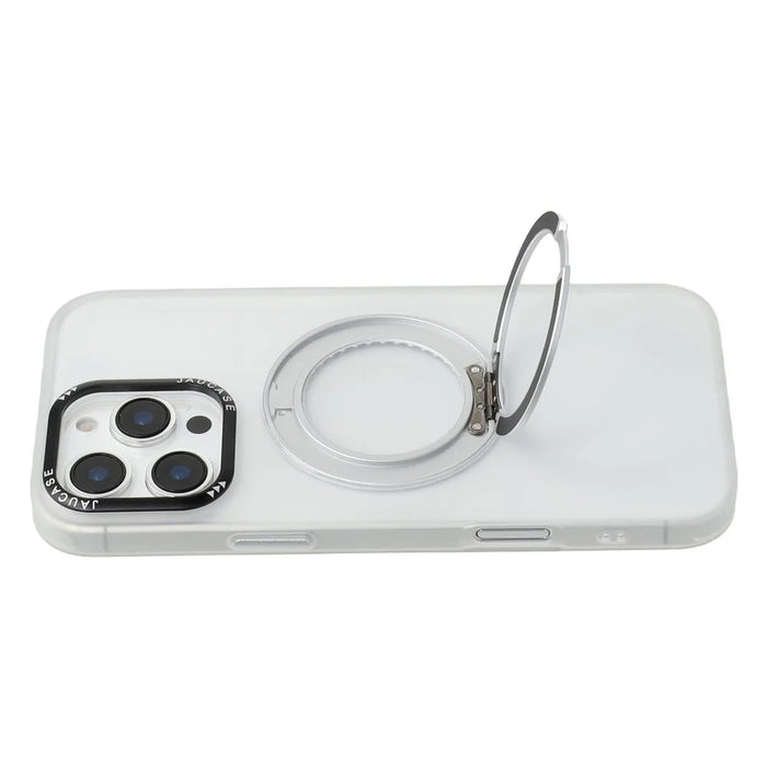 JAUCASE For iPhone 16 Pro Max Magnetic Case with Kickstand TPU + PC Phone Back Cover - White - 5