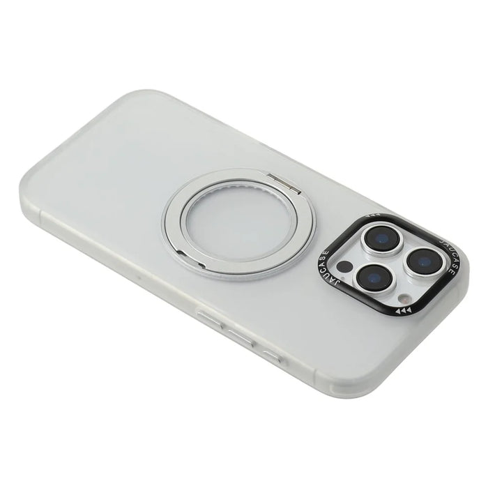 JAUCASE For iPhone 16 Pro Max Magnetic Case with Kickstand TPU + PC Phone Back Cover - White - 7