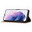 For Samsung Galaxy S23 Wallet Case with Wrist Strap Butterfly Imprint Leather Phone Cover - Grey - 3