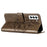 For Samsung Galaxy S23 Wallet Case with Wrist Strap Butterfly Imprint Leather Phone Cover - Grey - 4