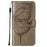 For Samsung Galaxy S23 Wallet Case with Wrist Strap Butterfly Imprint Leather Phone Cover - Grey - 7