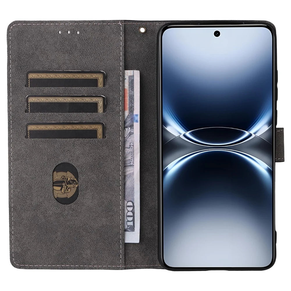 For vivo X200 Ultra 5G Case Wallet RFID Blocking PU Leather Phone Cover Stand with Strap - Black - 2