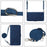 For Samsung Galaxy A14 5G / A14 4G Leather Case with Shoulder Strap Wallet Stand Phone Cover - Sapphire - 7