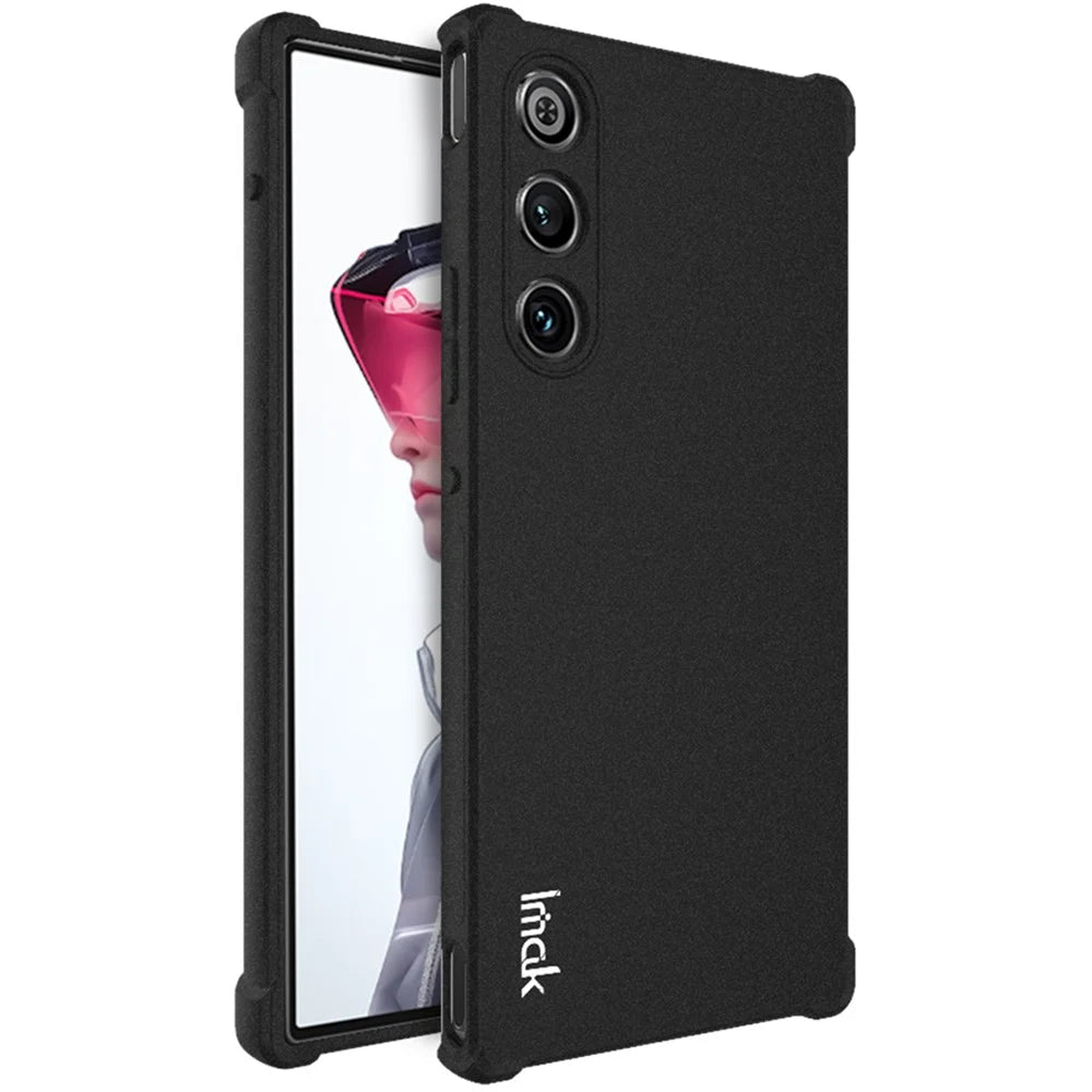 IMAK For ZTE nubia Redmagic 10 Air 5G Case TPU Phone Cover Airbag Shockproof Protection - Matte Black - 1