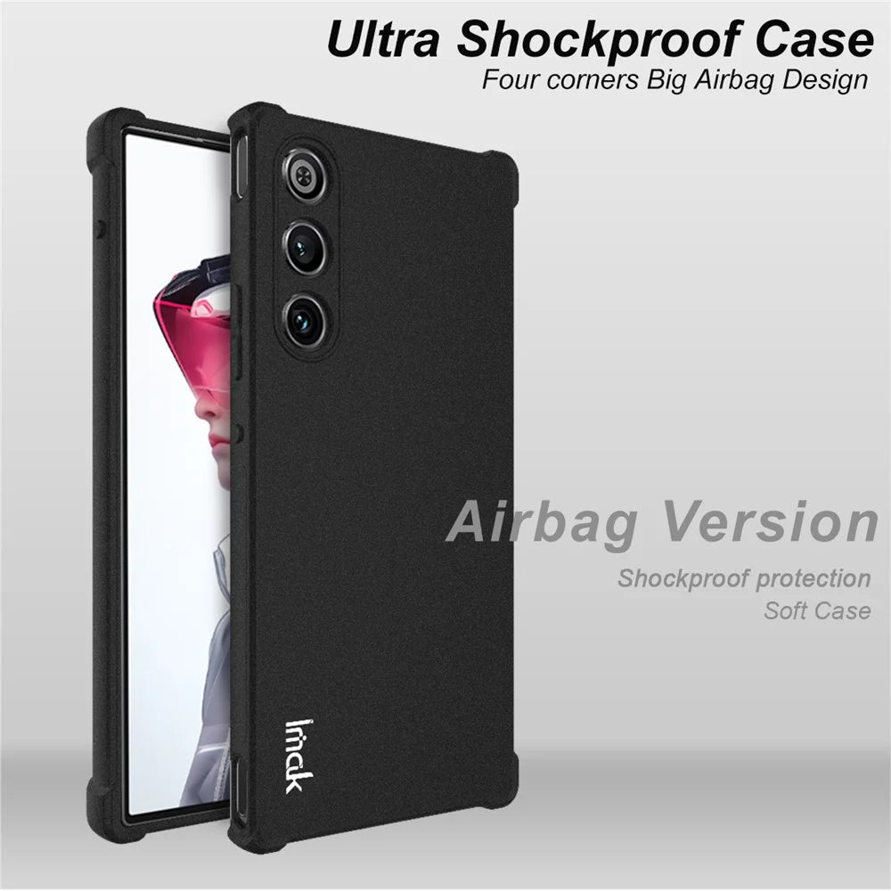 IMAK For ZTE nubia Redmagic 10 Air 5G Case TPU Phone Cover Airbag Shockproof Protection - Matte Black - 4