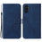 For Samsung Galaxy A14 5G / A14 4G Leather Case with Hand Strap Wallet Stand Phone Cover - Sapphire - 1