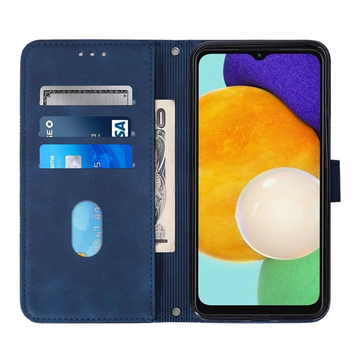 For Samsung Galaxy A14 5G / A14 4G Leather Case with Hand Strap Wallet Stand Phone Cover - Sapphire - 2