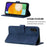 For Samsung Galaxy A14 5G / A14 4G Leather Case with Hand Strap Wallet Stand Phone Cover - Sapphire - 3