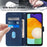 For Samsung Galaxy A14 5G / A14 4G Leather Case with Hand Strap Wallet Stand Phone Cover - Sapphire - 5