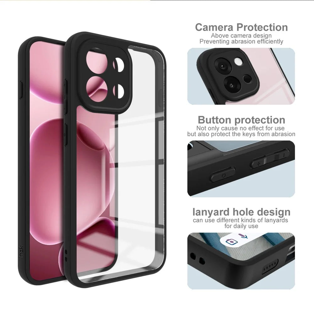 IMAK UX-9A Series for OnePlus 13s 5G / 13T 5G Case Clear TPU PC Phone Cover Reinforced Corners - 4