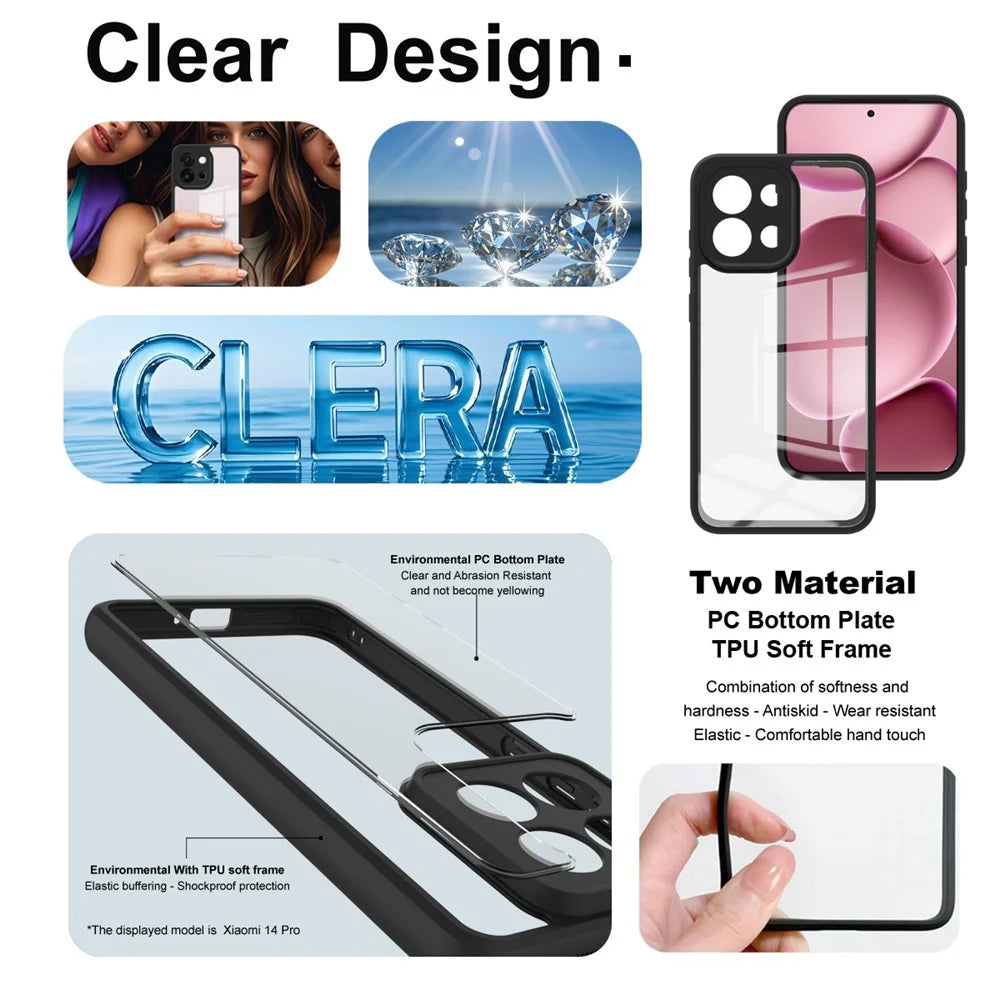 IMAK UX-9A Series for OnePlus 13s 5G / 13T 5G Case Clear TPU PC Phone Cover Reinforced Corners - 6