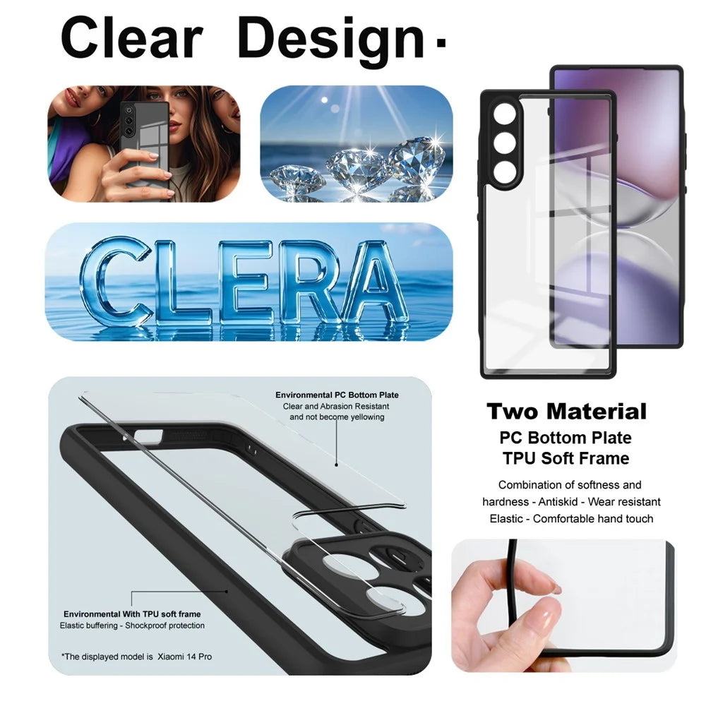 IMAK UX-9A Series for ZTE nubia Redmagic 10 Air 5G Case Clear TPU PC Phone Cover Reinforced Corners - 6