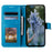 For Samsung Galaxy A14 5G / A14 4G PU Leather Shell, Imprinted Mandala Flower Pattern Wallet Case Stand Cover - Blue - 2