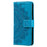 For Samsung Galaxy A14 5G / A14 4G PU Leather Shell, Imprinted Mandala Flower Pattern Wallet Case Stand Cover - Blue - 5