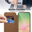For Samsung Galaxy A56 5G Magnetic Case RFID Blocking Leather Phone Cover - Brown - 3