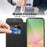 For Samsung Galaxy A56 5G Magnetic Case Rhombus PU Leather Phone Cover - Black - 3