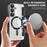 For Samsung Galaxy A56 5G Magnetic Case Rhombus PU Leather Phone Cover - Black - 4