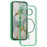 For Google Pixel 9a Magnetic Case TPU PC Clear Phone Cover - Transparent Green - 2