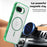 For Google Pixel 9a Magnetic Case TPU PC Clear Phone Cover - Transparent Green - 3