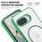 For Google Pixel 9a Magnetic Case TPU PC Clear Phone Cover - Transparent Green - 7
