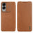 NILLKIN Qin Pro Series for Samsung Galaxy S25 Edge Case with Card Slots Leather Phone Cover - Brown - 1