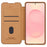 NILLKIN Qin Pro Series for Samsung Galaxy S25 Edge Case with Card Slots Leather Phone Cover - Brown - 2