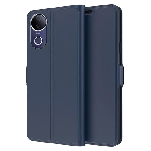 For vivo V50e 5G / V50 5G Case Shockproof TPU Inner Shell Leather Phone Cover Card Slot - Blue - 1