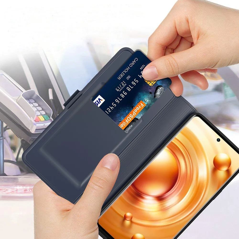 For vivo V50e 5G / V50 5G Case Shockproof TPU Inner Shell Leather Phone Cover Card Slot - Blue - 5
