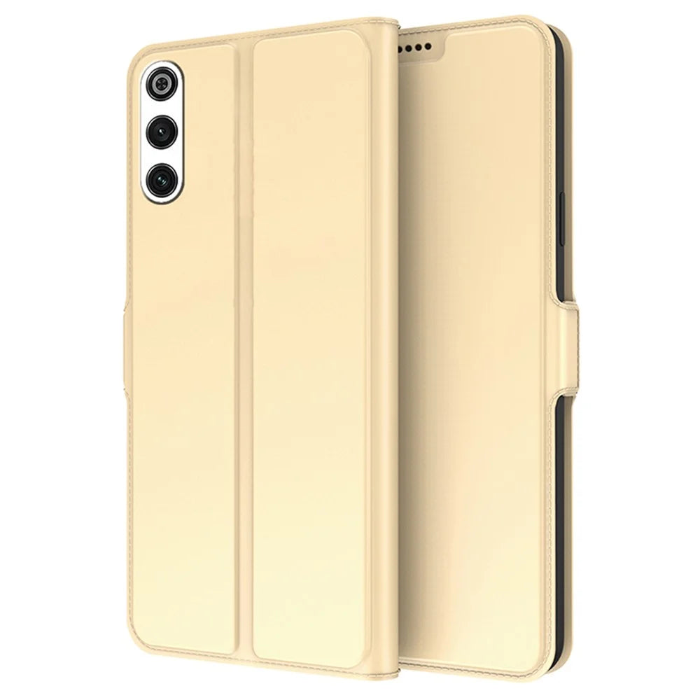 For ZTE nubia Redmagic 10 Air 5G Case Shockproof TPU Inner Shell Leather Phone Cover Card Slot - Gold - 1