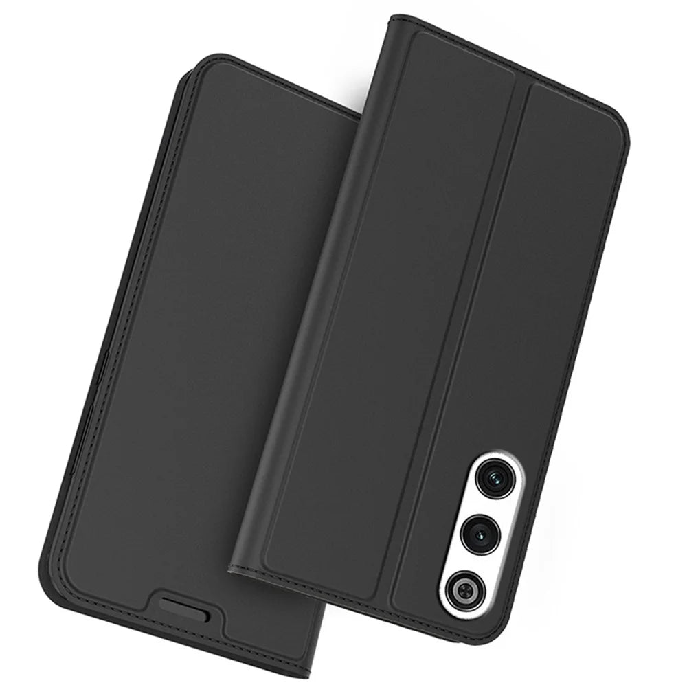 For ZTE nubia Redmagic 10 Air 5G Case PU Leather Phone Cover with Card Holder Stand - Black - 1