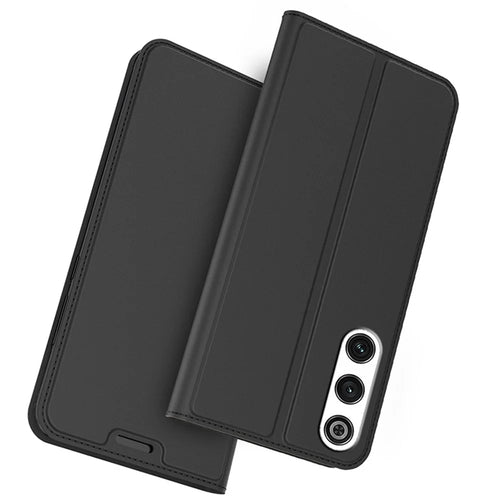 For ZTE nubia Redmagic 10 Air 5G Case PU Leather Phone Cover with Card Holder Stand - Black - 1