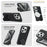 For iPhone 16 Pro Max Case Compatible with MagSafe Kickstand TPU + PU Leather Phone Cover - Black - 4