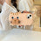 For iPhone 15 Silicone Case Cute Walking Cat Design Lens Cover Kickstand Phone Cover - 4