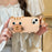 For iPhone 15 Silicone Case Cute Walking Cat Design Lens Cover Kickstand Phone Cover - 6