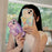 For iPhone 15 Silicone Case Cute Butterfly Kickstand Design Shockproof Phone Back Cover - Purple - 6