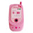 For iPhone 16 Pro Max Silicone Case Cute Pink Design Phone Back Cover with Lens Cover Kickstand Mirror - 1