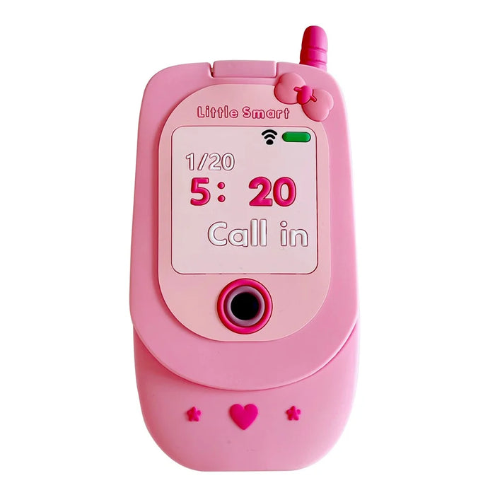 For iPhone 16 Pro Max Silicone Case Cute Pink Design Phone Back Cover with Lens Cover Kickstand Mirror - 1