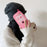 For iPhone 16 Pro Max Silicone Case Cute Pink Design Phone Back Cover with Lens Cover Kickstand Mirror - 3