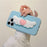 For iPhone 16 Pro Max Silicone Case Cute Wing Kickstand Design Shockproof Phone Back Cover - 3
