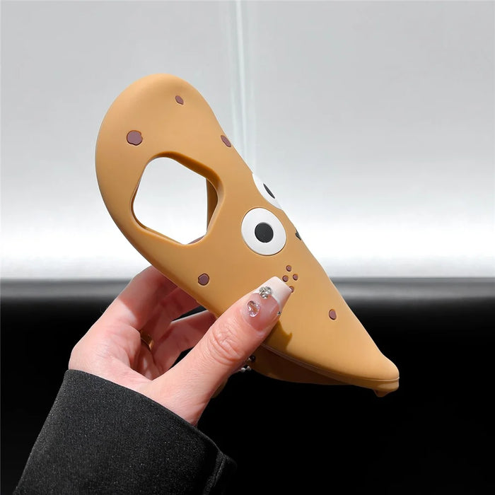 For iPhone 15 Silicone Case Cute 3D Potato Design Shockproof Phone Back Cover - 6
