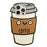 For iPhone 16 Pro Max Silicone Case Cute Coffee Cup Design Shockproof Phone Back Cover - 1