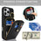 For iPhone 15 Pro Max Case with Zipper Pouch  /  Ring Kickstand  /  Strap Litchi Texture PU + TPU Phone Cover - Black - 5