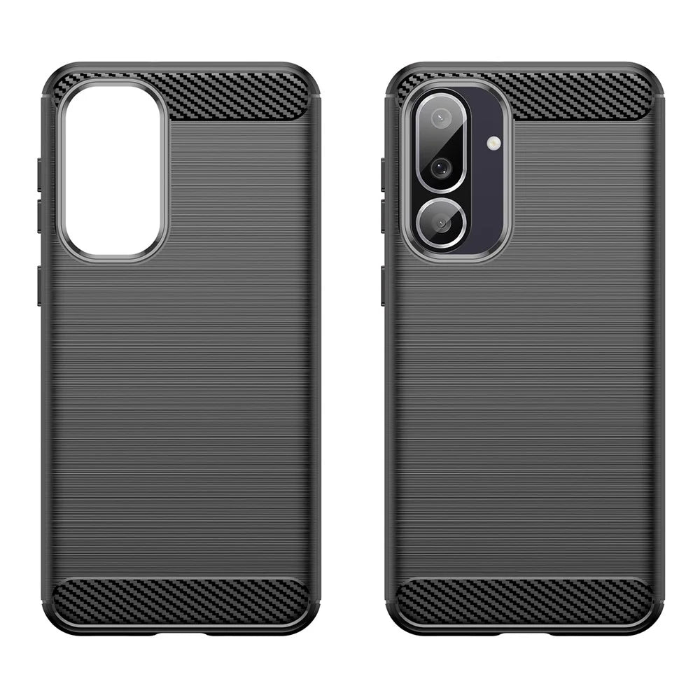 For Samsung Galaxy M56 5G / F56 5G Case Protective Phone Cover Carbon Fiber Texture Brushed - Black - 2
